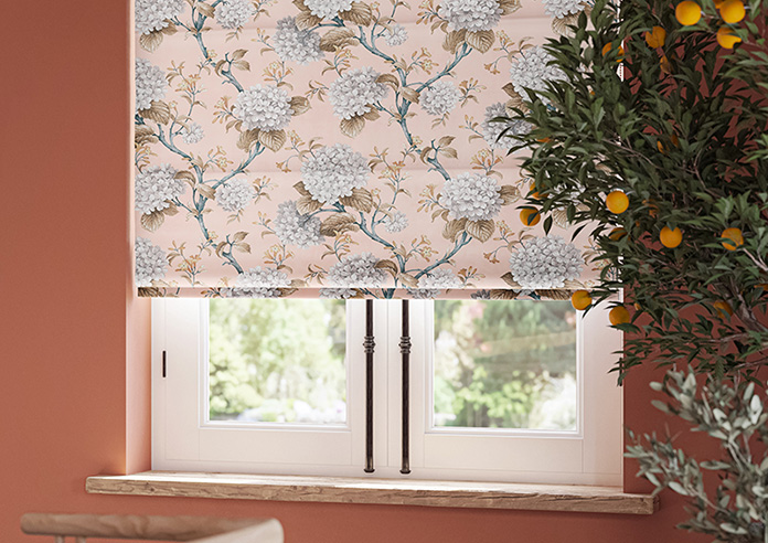 Bouquet Velvet, Soft Apricot - Roman Blind - Image 5